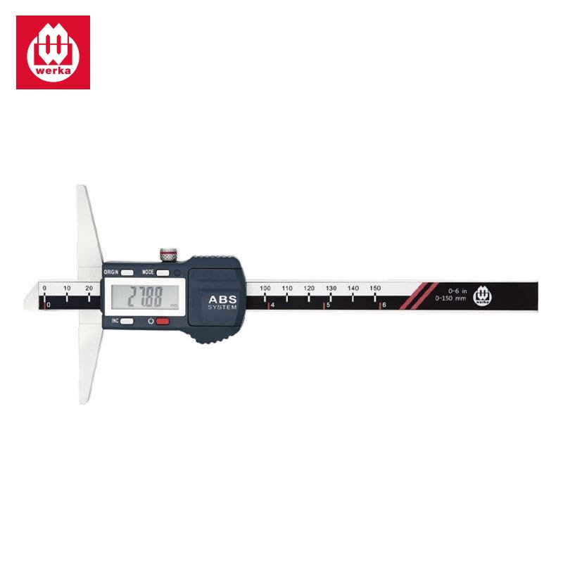JAUGE DE PROFONDEUR DIGITAL 0-200MM 0.01MM/0.0005" DIN 962 IP54 WERKA