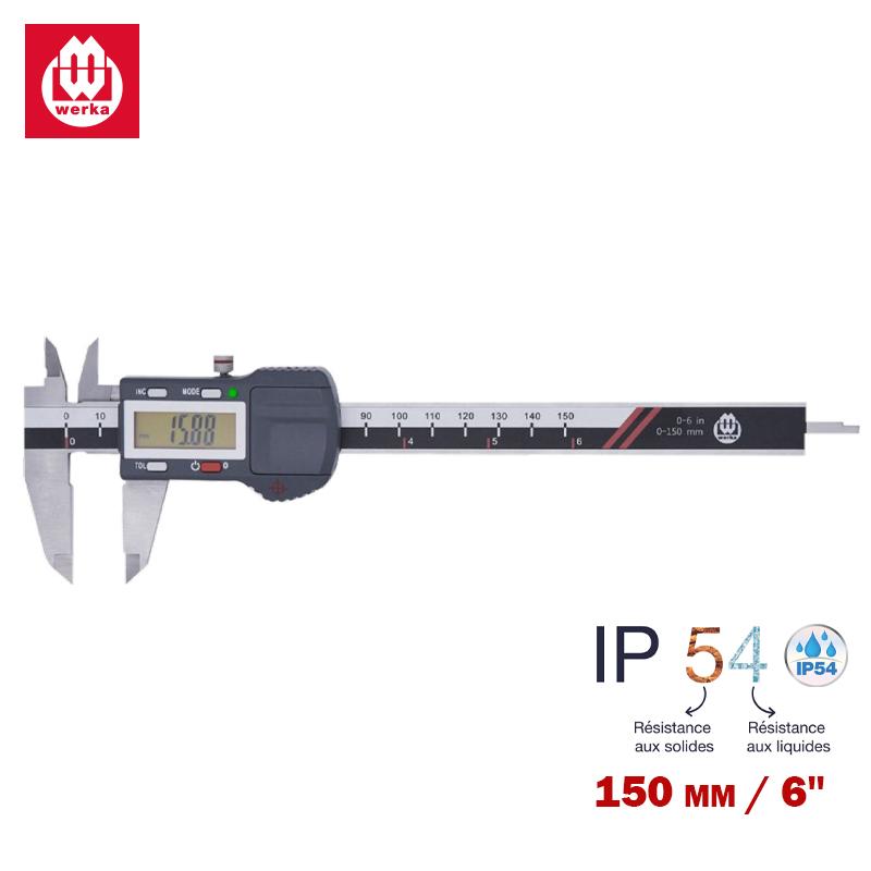 PIED A COULISSE DIGITAL A 2 BEC 150MM 0.01MM IP54 PROTECTION ET ETANCHE WERKA