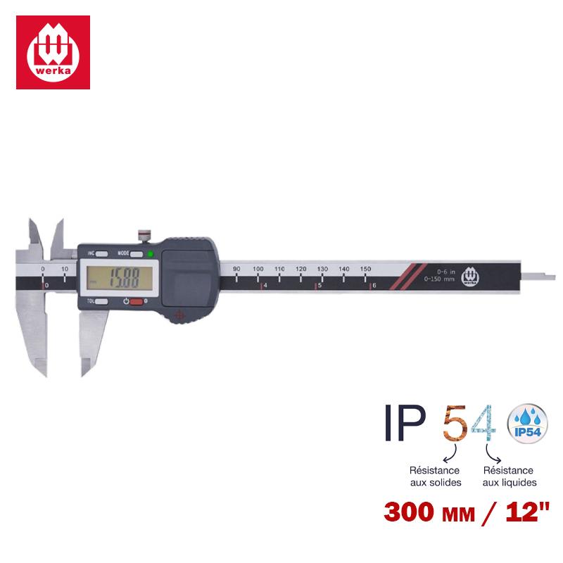 PIED A COULISSE DIGITAL A 2 BEC 300MM 0.01MM IP54 PROTECTION ET ETANCHE WERKA