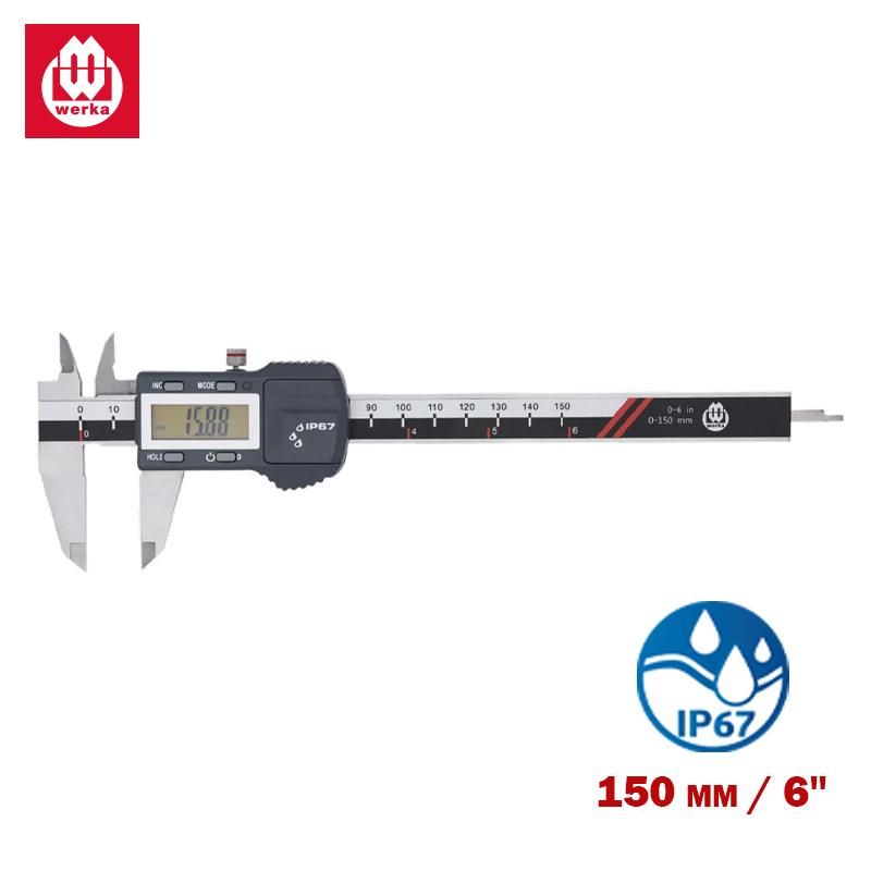 PIED A COULISSE DIGITAL A 2 BEC 150MM 0.01MM IP67 HAUTE PRECISION ETANCHE WERKA