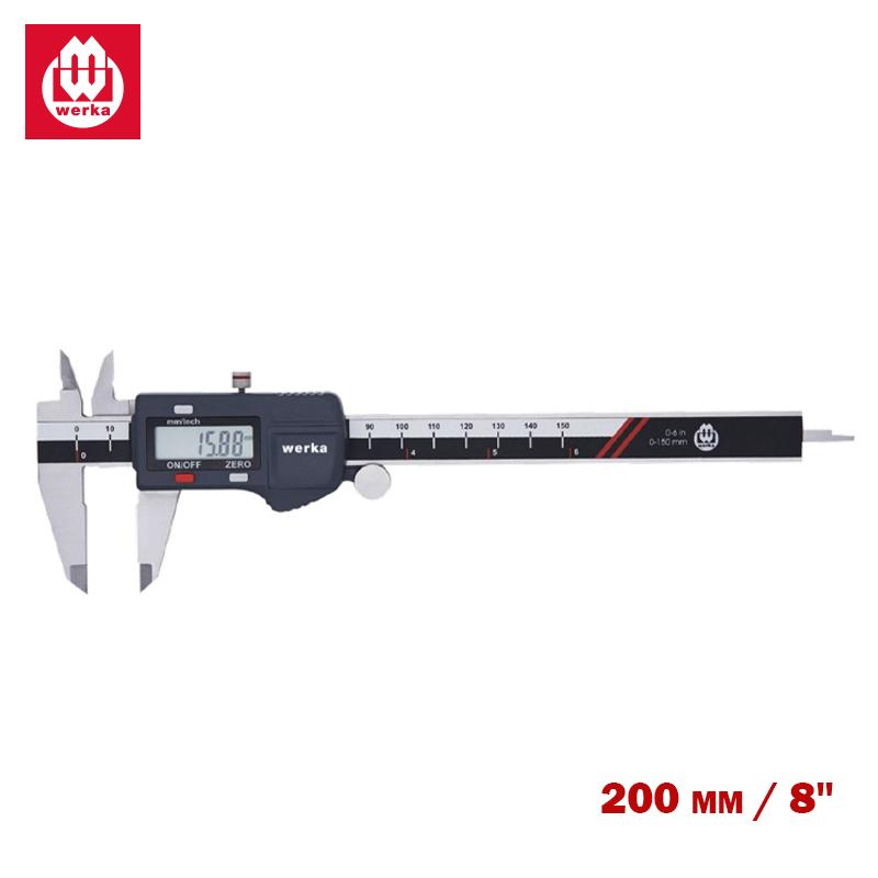 PIED A COULISSE DIGITAL A 2 BEC 200MM 0.01MM 3 BOUTON WERKA