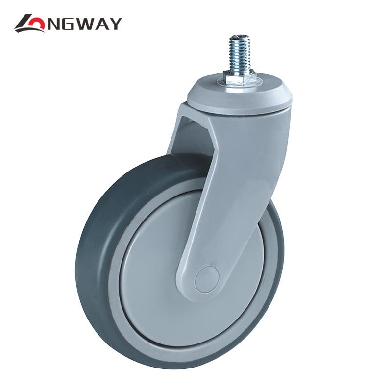 Roue pivotante médical en nylon a Tige M12 Diamètre 100 / 125