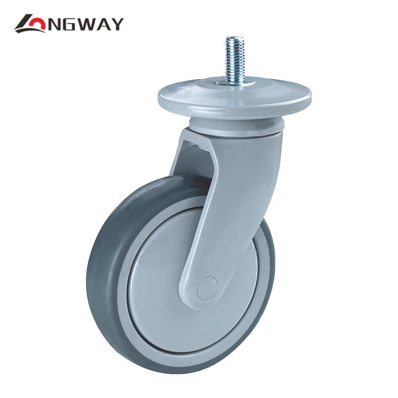 Roue pivotante médical en nylon a Tige M12 Diamètre 100 / 125