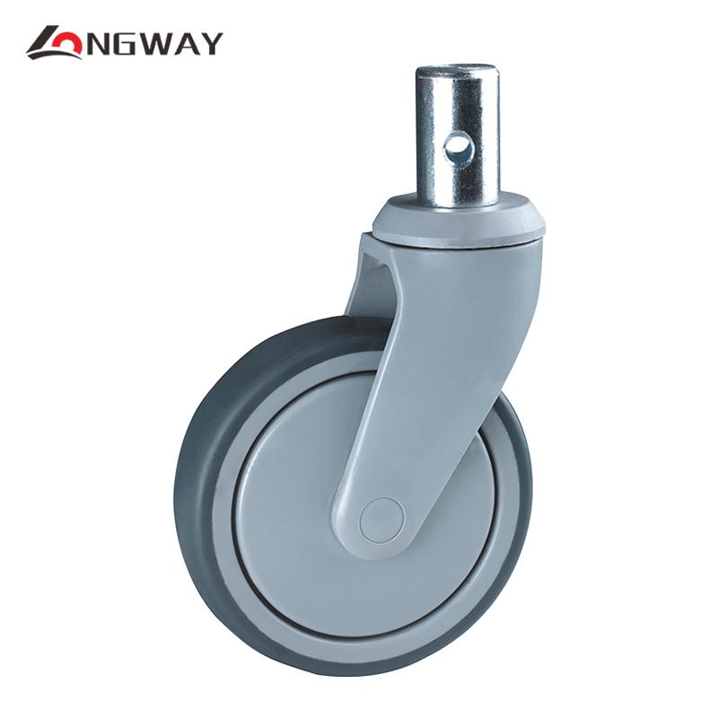 Roue pivotante médical en nylon a AXE 28mm Diamètre 100 / 125