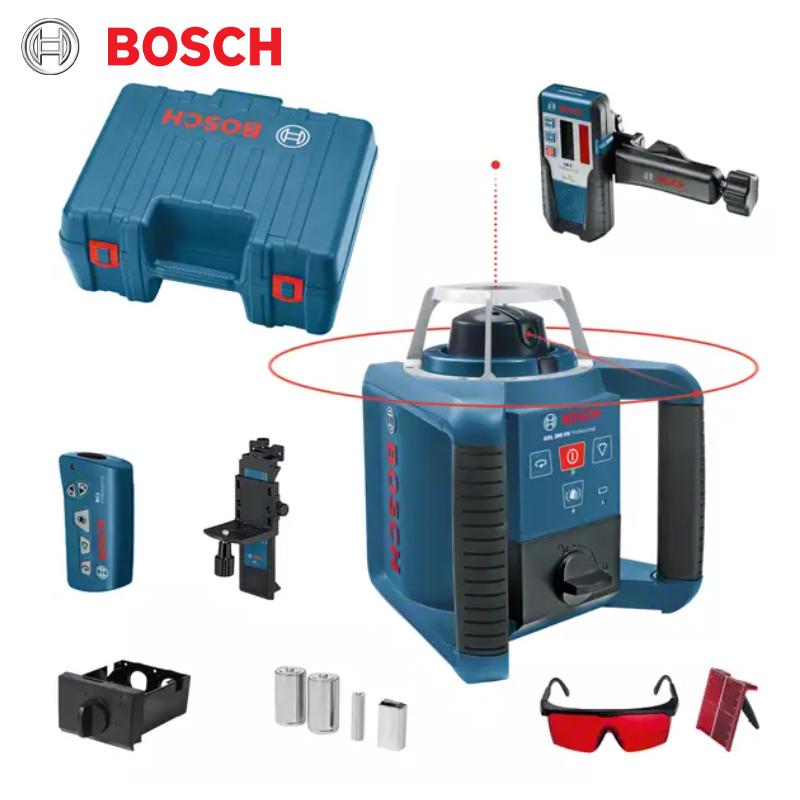 KIT NIVEAU LASERS ROTATIFS GRL 300 HV+LR1+WM4+RC1 BOSCH
