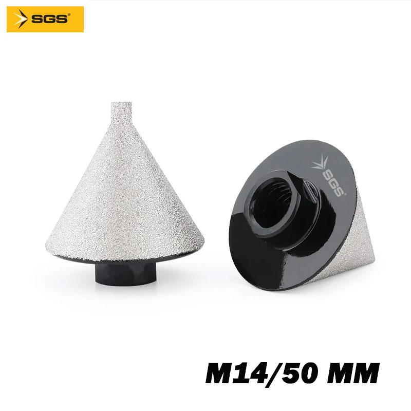 ALESOIR CONIQUE DIAMONTEE BRASE POUR GRES CERAM & MATERIAUX DURS M14 D50.0MM SGS