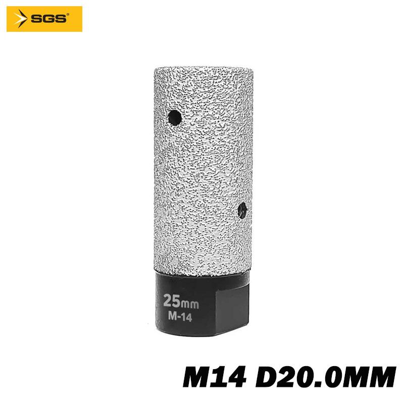 ALESOIR CYL DIAMONTEE BRASE POUR GRES CERAM & MATERIAUX DURS M14 D20.0MM SGS