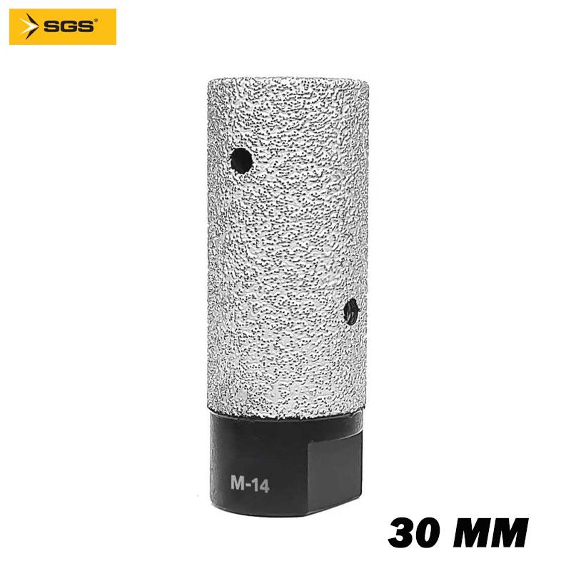 ALESOIR CYL DIAMONTEE BRASE POUR GRES CERAM & MATERIAUX DURS M14 D30.0MM SGS