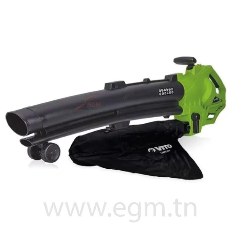 Aspirateur souffleur de feuilles électrique Vito 3000W avec sac 35 L