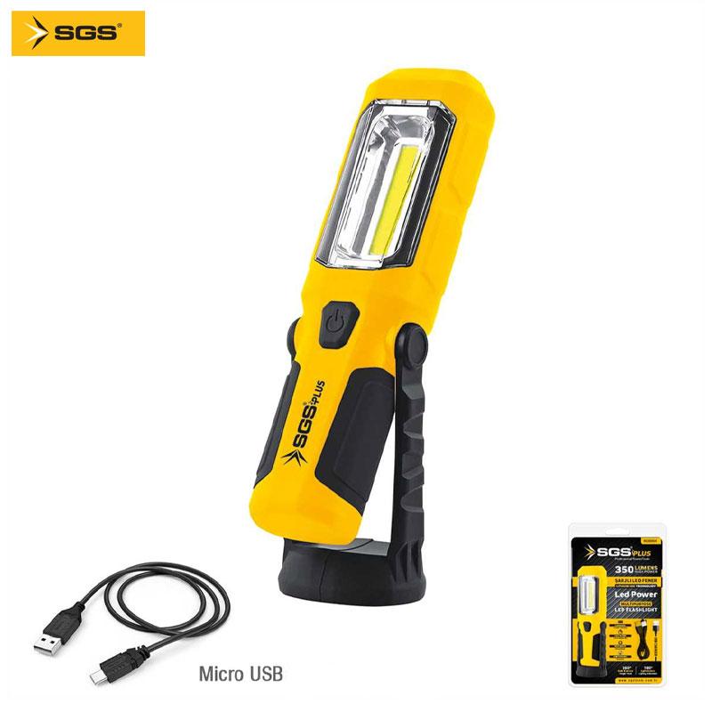 BALADEUSE LED REGLABLE SANS FIL RECHARGEABLE 350 LUMEN 3.7V 1200MAH SGS