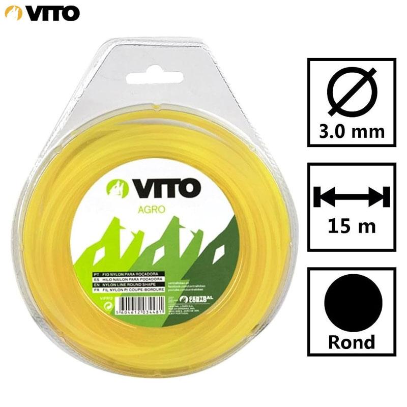 BOBINE FIL DE COUPE BORDURE FORME ROND 3.0MM LONG 15 METRE VITO