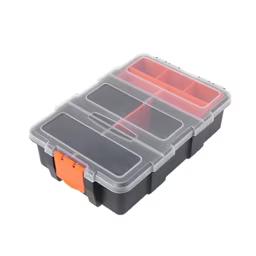 Boîte de rangement à compartiments MJ-Tools 11 cases noir et orang