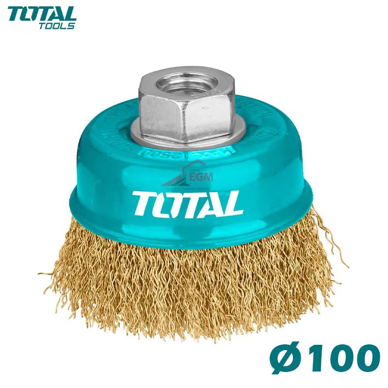 brosse à meuler bois 100 mm M14 Total