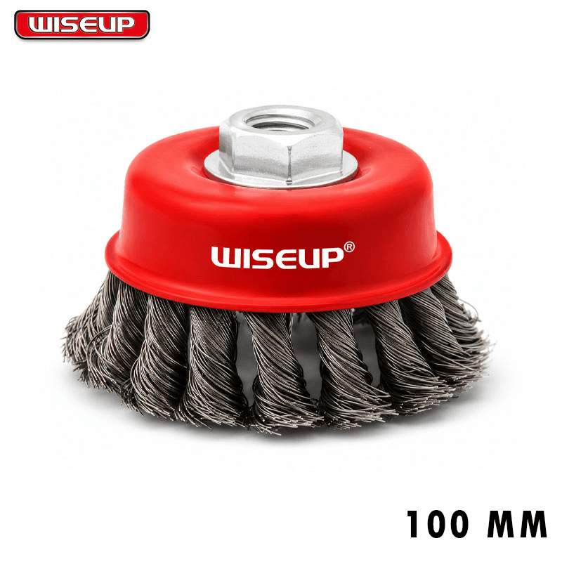 BROSSE A MEULE TORSADE M14 100MM WISEUP