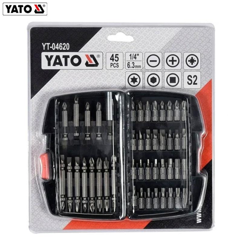 COFFRET EMBOUT TOURNEVIS 1/4" 45 PCS S2 YATO