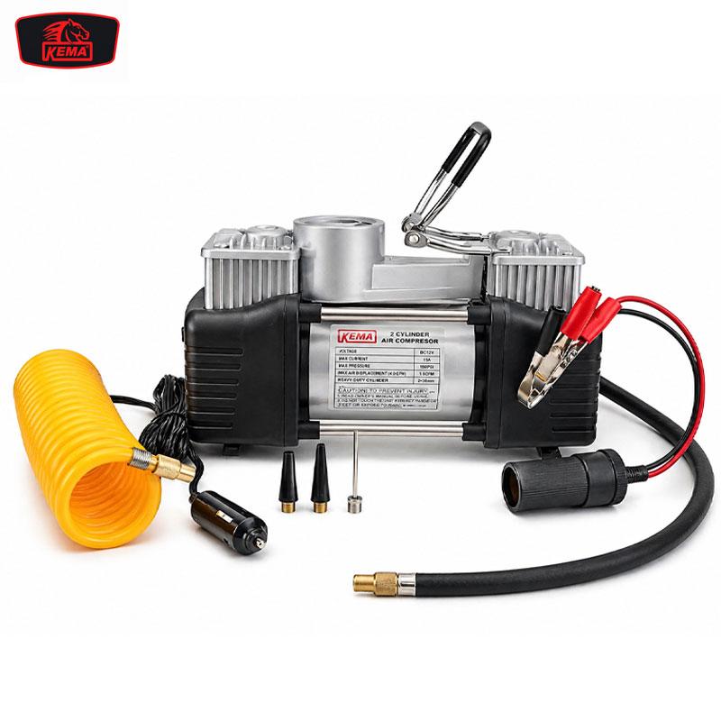 COMPRESSEUR PORTATIF DOUBLE CYLINDRE 12 V 18A 150PSI 628-4X4 KEMA