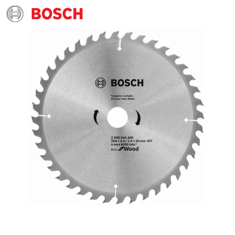 DISQUE CIRCULAIRE CARBURE POUR BOIS 254X3.0X2.0X30 Z 40 ECO FOR WOOD BOSCH