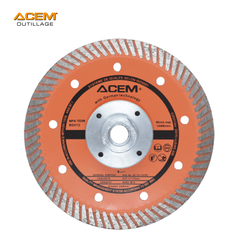DISQUE DIAM DC-125/10TBF AVEC FLASQUE M 14 ACEM