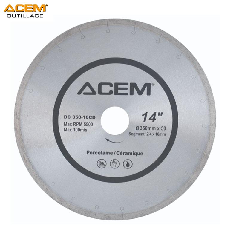 DISQUE DIAM POUR PORCELAINE/CERAMI DC350-10CD D350X10X2.4X50MM ACEM