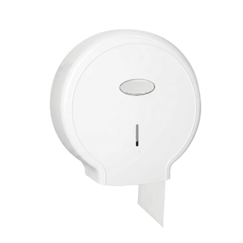 DISTRIBUTEUR PAPIER HYGIENIQUE ROND EN PLASTIQUE BLANC G.Z