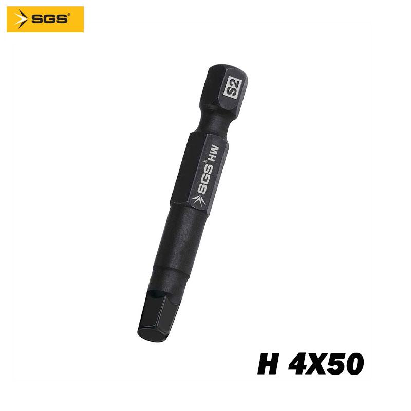 EMBOUT TOURNEVIS MALE IMPACT S2 1/4" HEX H 4X50 SGS