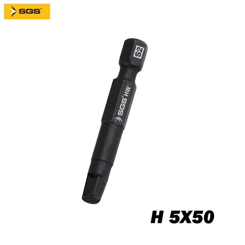 EMBOUT TOURNEVIS MALE IMPACT S2 1/4" HEX H 5X50 SGS