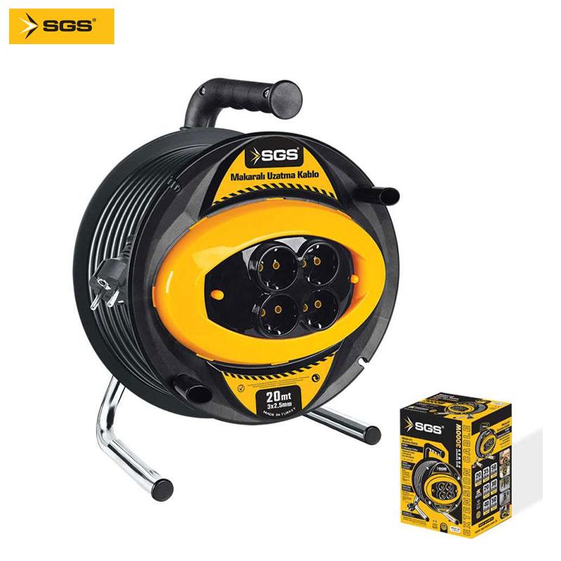 ENROULEUR DE CABLE ELECTRIQUE 3X2.5 LONG 20M SGS