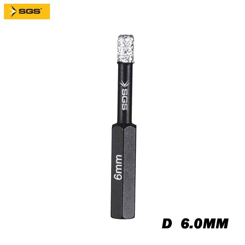 FORET DIAMONTEE POUR GRES CERAM & MATERIAUX DURS D 6.0MM SGS