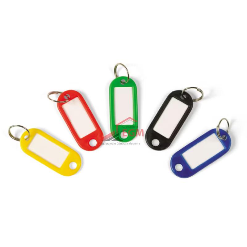 jeu de 5 porte-clés plastique