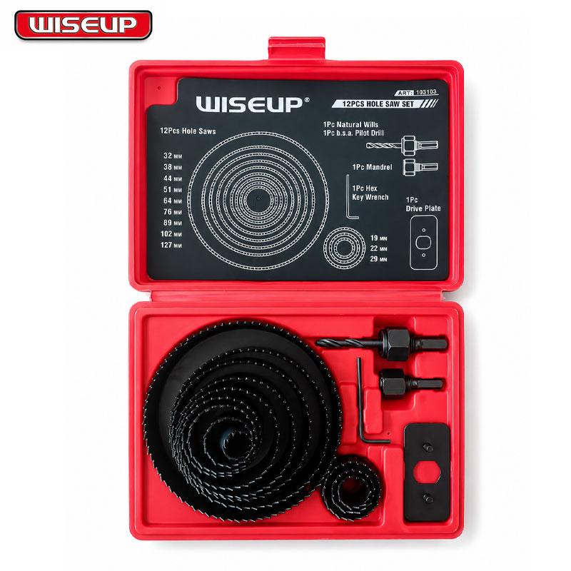 JEUX SCIE A CLOCHE A BOIS 16 PCS 32/38/44/51/64/76/89/102/127MM WISEUP