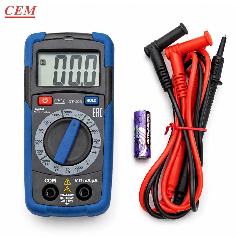 MULTIMETRE DE POCHE 600V-200mA DT-103 CEM