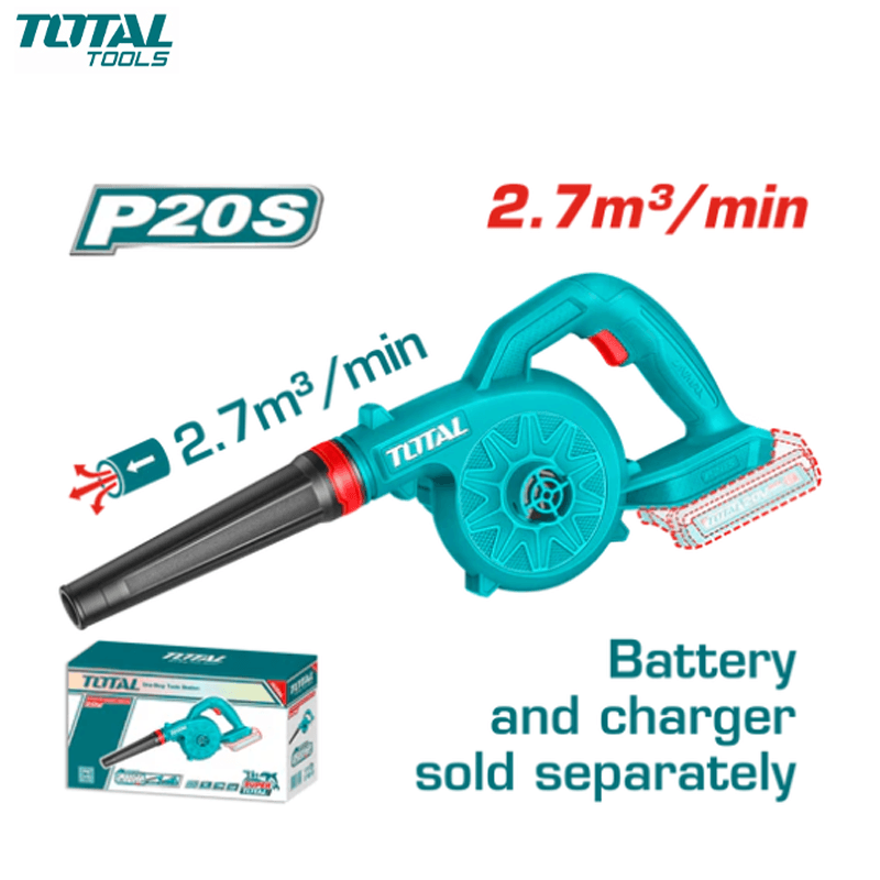 SOUFFLEUR CHARGEABLE 20V SANS CHARGEUR ET BATTERIE TOTAL