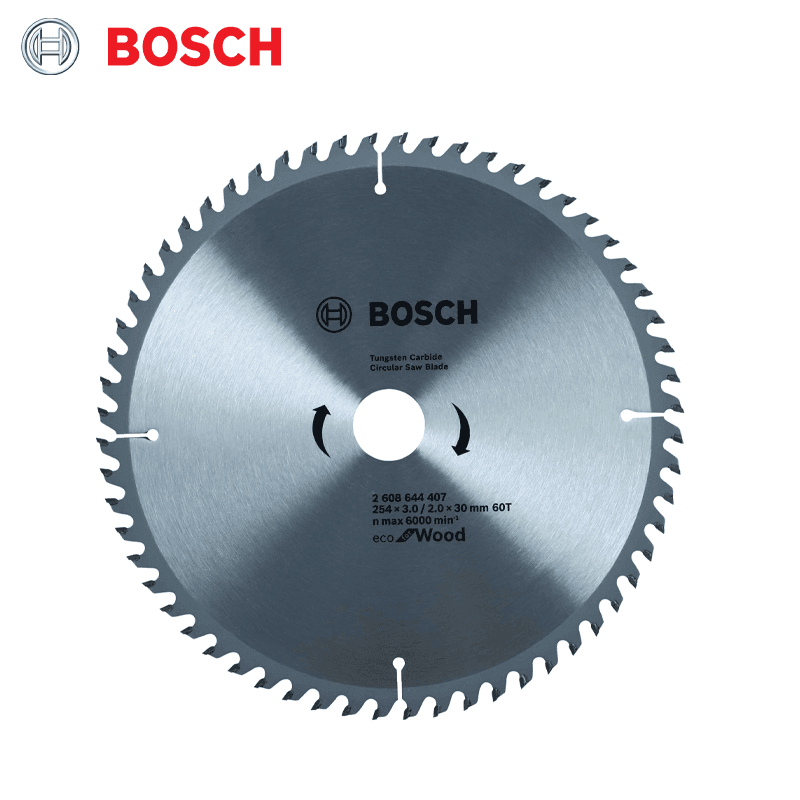 DISQUE CIRCULAIRE CARBURE POUR BOIS 254X3.0/2.0X30 Z 60 ECO FOR WOOD BOSCH