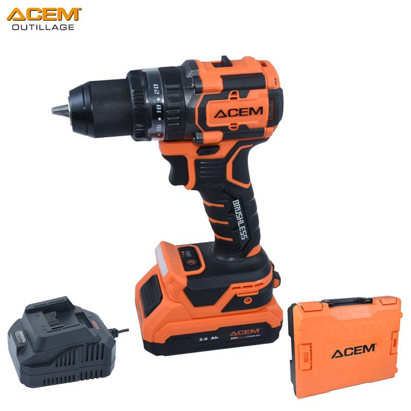 PERCEUSE VISSEUSE CHARG BRUSHLESS 20V 2.0Ah 100NM CD100 AVEC CHARGEUR & 1 BATTERIE ACEM
