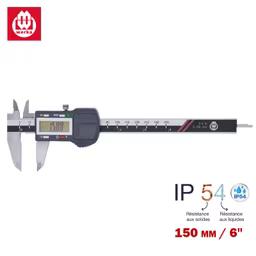 Pied à coulisse digital Werka IP54 150 mm avec voyant LED de tolérance