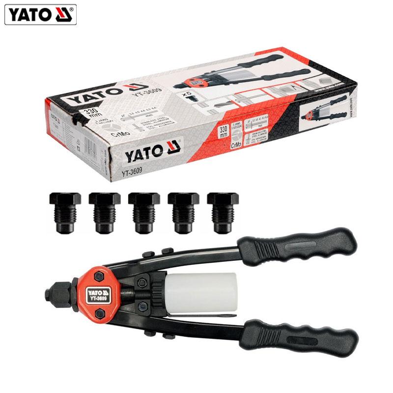 PINCE A RIVET A 2 BRAS 330MM Cr Mo ALUM/ACIER/INOX 2.4/3.2/4.0/4.8/6.4 YATO
