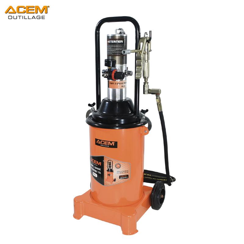 POMPE A GRAISSE PNEUMATIQUE COMPLET 12L 6-8BARS PG-12 ACEM