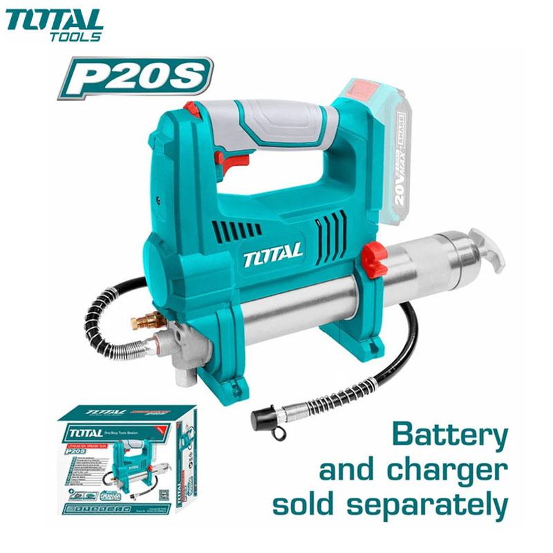 POMPE A GRAISSE RECHARGABLE SANS FIL 20V SANS CHARGEUR & BATTERIE TOTAL