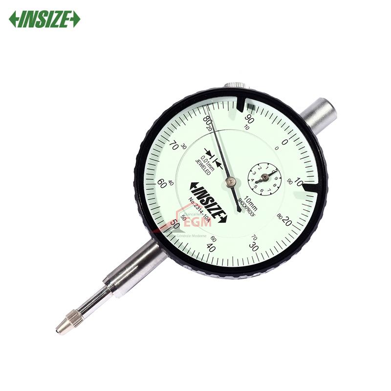 COMPARATEUR A CADRON ANTICHOC AVEC DOS A OREILLE D58 10MM "0.01" INSIZE