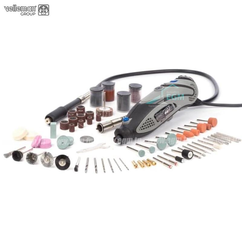 MINI PERCEUSE ELECTRIQUE AVEC FLEXIBLE ET 190 ACC 135W VELLEMAN