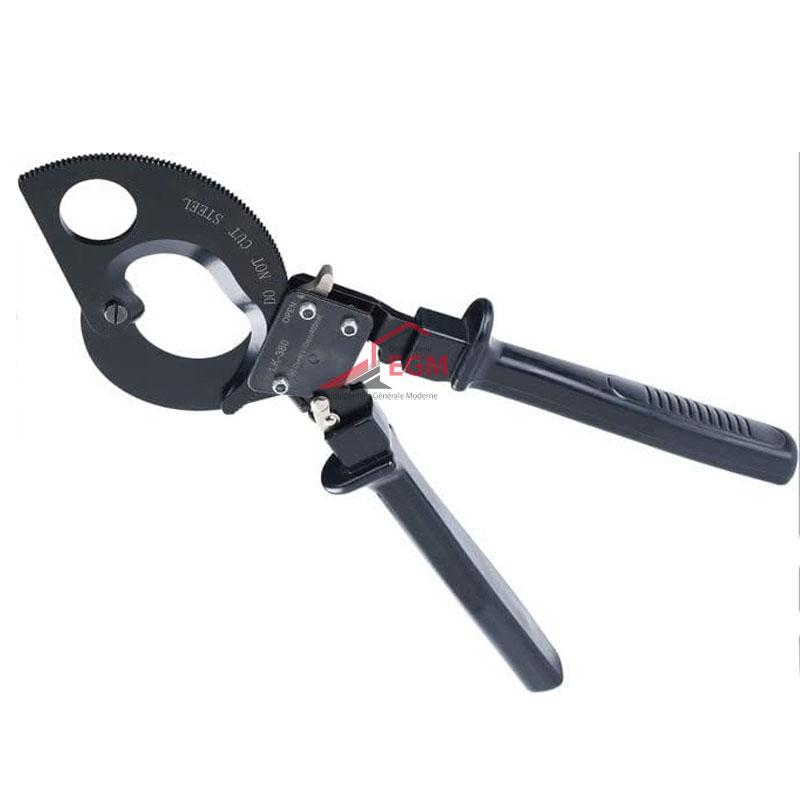 PINCE COUPE CABLE A CLIQUET CUIVRE & ALUM 52MM L410MM