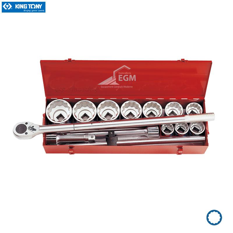 COFFRET CLE DOUILLE 1" 14PCS KING TONY