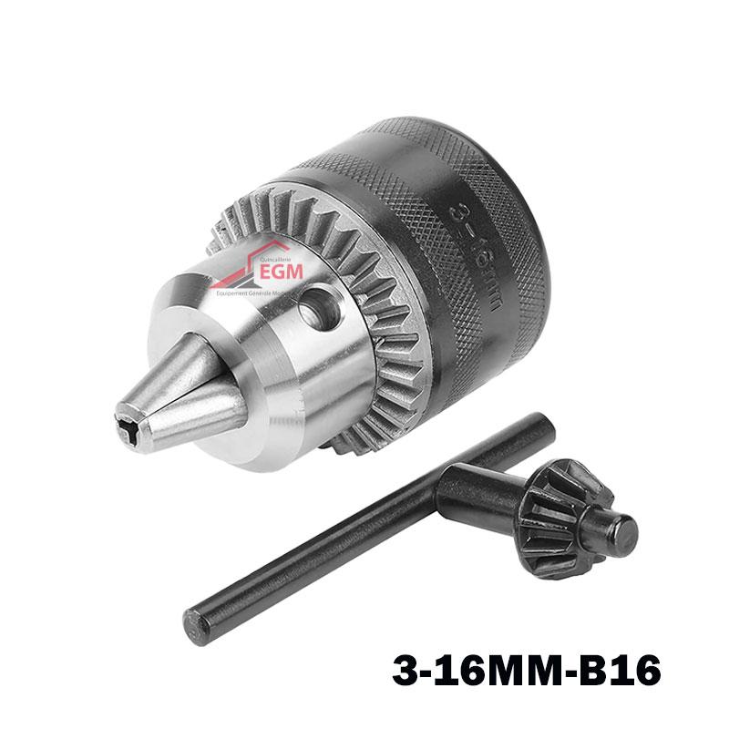 MANDRIN PERCEUSE CONY A CLE 3-16MM-B16 EMB-VERT CHINA