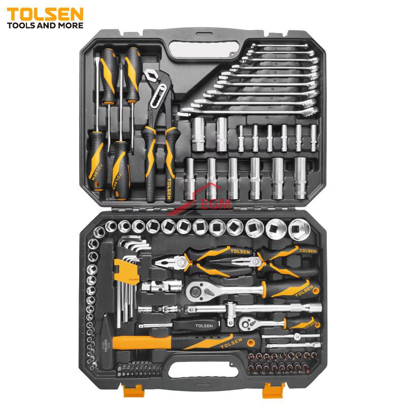 COFFRE DE 116 OUTILS DE REPARATION ET TRAVEAUX MECANIQUES TOLSEN