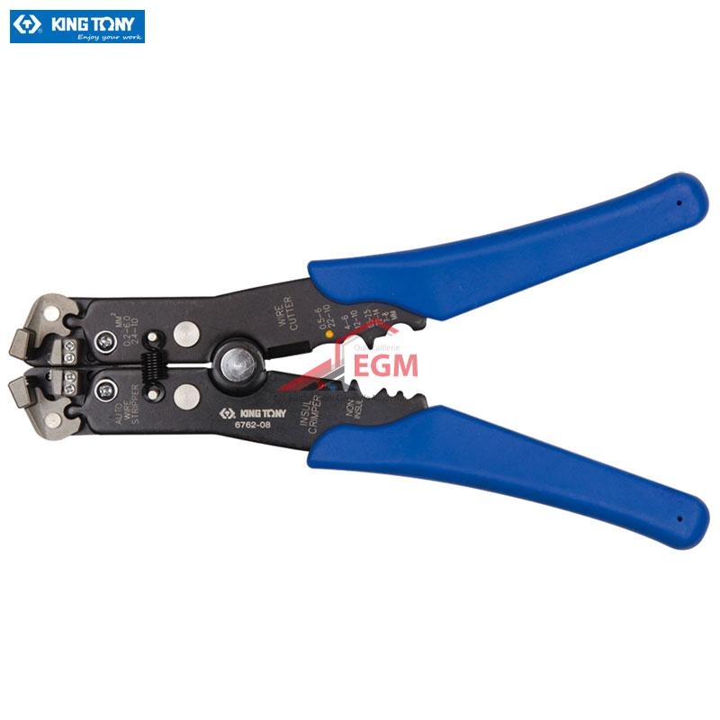 PINCE A DENUDER & SERTISSAGE & COUPANTE 0.2-6.0MM2 AWG 24-10 200MM KING TONY
