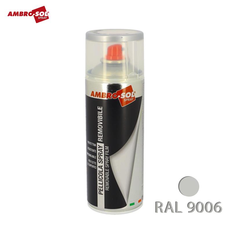 BOUTEILLE PEINTURE ACRYLIQUE ALUMINIUM 400 ML RAL9006 AMBRO-SOL
