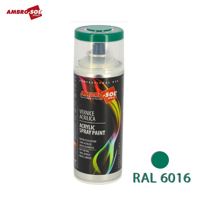 BOUTEILLE PEINTURE ACRYLIQUE VERT TURQUOISE 400 ML RAL 6016 AMBRO-SOL
