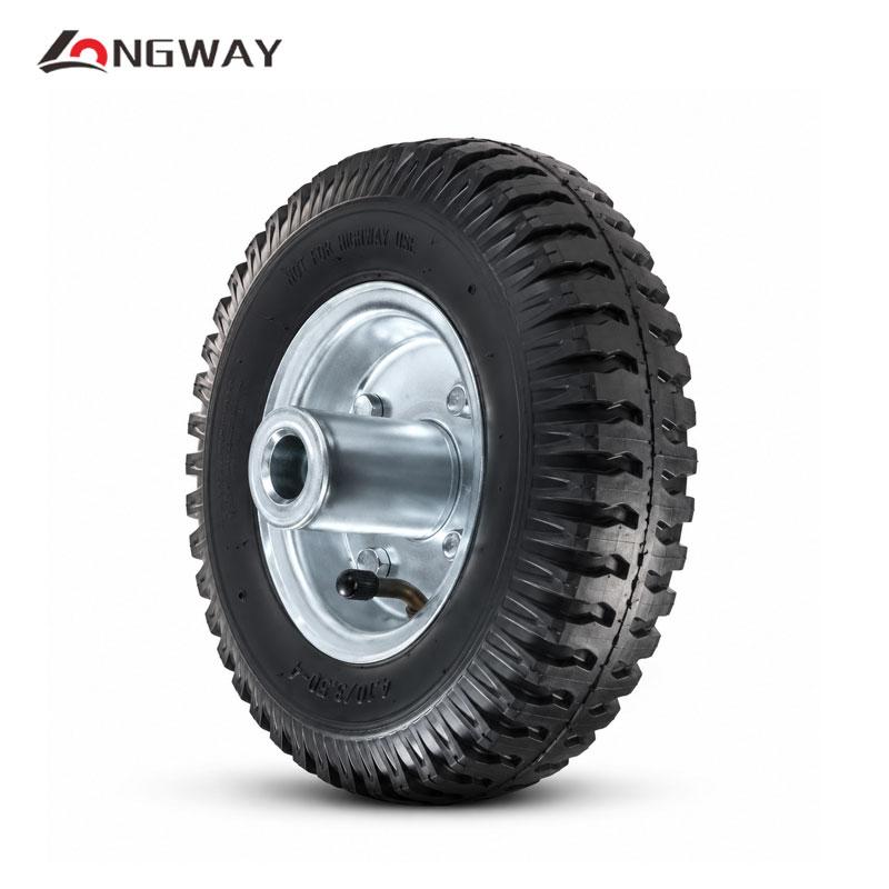 ROUE GONFLABLE SIMPE EN CAOUTCHOUC NOIR NOYAU EN ACIER
