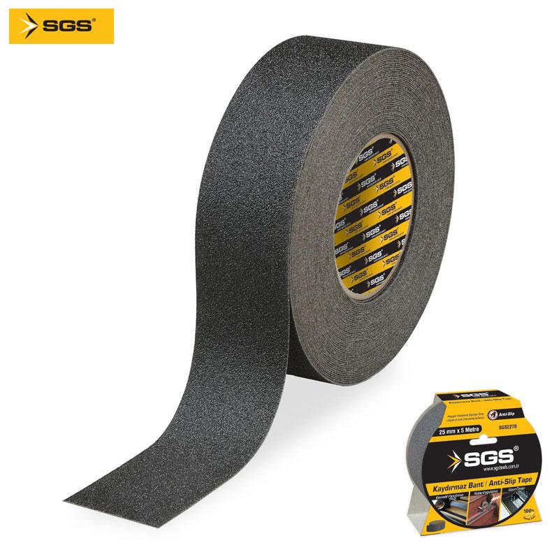 ROULEAUX RUBAN ADESIF NOIR ANTI DERAPANT 25MM DE 5M SGS