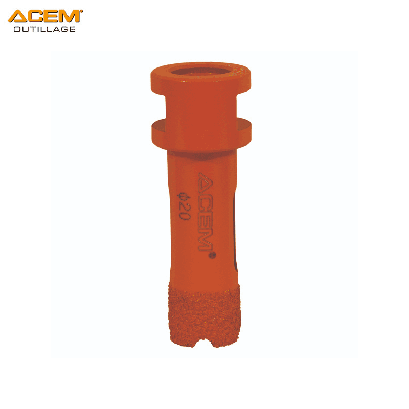 SCIE TREPANS DIAMANTES A SEC POUR CERAMIQUE/MARBRE/CARREAUX M14-20MM ACEM